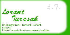 lorant turcsak business card