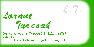 lorant turcsak business card